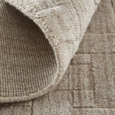 8' X 10' White And Silver Striped Hand Woven Area Rug