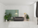 8' X 10' White And Silver Striped Hand Woven Area Rug