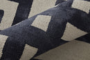 8' X 11' Ivory And Black Wool Tufted Handmade Area Rug