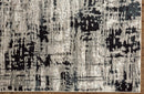 2' X 3' Black White And Gray Stain Resistant Area Rug