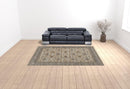 9' X 12' Tan Ivory And Gray Power Loom Area Rug