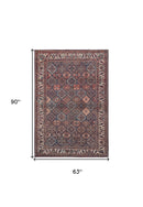 10' X 14' Ivory and Blue Floral Power Loom Area Rug