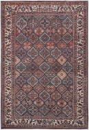 10' X 14' Ivory and Blue Floral Power Loom Area Rug