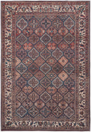 10' X 14' Ivory and Blue Floral Power Loom Area Rug