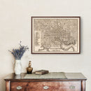 Vintage Map of Baltimore, Maryland 1844