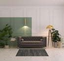8' X 11' Purple and Gray Wool Hand Woven Distressed Area Rug