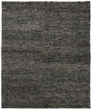 8' X 11' Purple and Gray Wool Hand Woven Distressed Area Rug