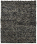 8' X 11' Purple and Gray Wool Hand Woven Distressed Area Rug