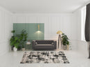 2' X 3' Black White And Gray Stain Resistant Area Rug