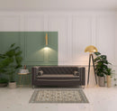 9' X 12' Tan Ivory And Gray Power Loom Area Rug