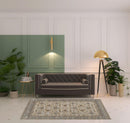 9' X 12' Tan Ivory And Gray Power Loom Area Rug
