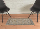9' X 12' Tan Ivory And Gray Power Loom Area Rug
