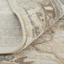 9' X 12' Tan Ivory And Gray Power Loom Area Rug