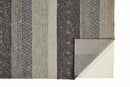 2' X 3' Gray Wool Floral Hand Woven Area Rug