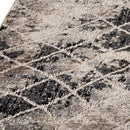 2' X 3' Ivory Gray And Taupe Abstract Stain Resistant Area Rug
