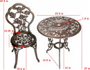 Cast Aluminum Conversation Set Antique Green Patio
