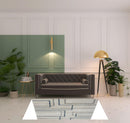 5' X 7' Ivory Blue and Gray Geometric Area Rug