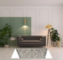 5' X 7' Gray Floral Area Rug