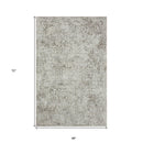 4' X 6' Gray Abstract Distressed Area Rug