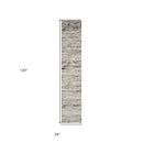 5' X 8' Beige Abstract Distressed Area Rug