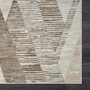 2' X 8' Gray Geometric Runner Rug