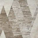 2' X 8' Gray Geometric Runner Rug