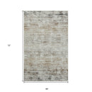 4' X 6' Gray Abstract Distressed Area Rug