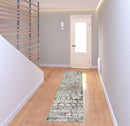 5' X 8' Gray Abstract Distressed Area Rug