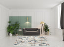 8' X 10' Blue Abstract Area Rug