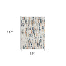 8' X 10' Blue Abstract Area Rug