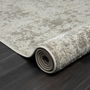 4' X 6' Gray Abstract Distressed Area Rug