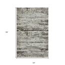 5' X 8' Beige Abstract Distressed Area Rug