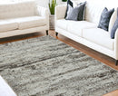 5' X 8' Beige Abstract Distressed Area Rug