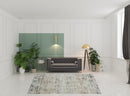 4' X 6' Gray Abstract Distressed Area Rug
