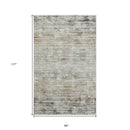 4' X 6' Gray Abstract Distressed Area Rug