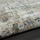 5' X 8' Gray Abstract Distressed Area Rug