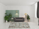 5' X 8' Gray Abstract Distressed Area Rug