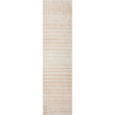8' Beige Abstract Distressed Runner Rug