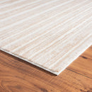 8' Beige Abstract Distressed Runner Rug