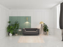 8' Beige Abstract Distressed Runner Rug