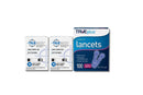 TRUENESS Blood Glucose Test Strips 100ct + 100 Lancets - Ideal for Testing Blood Sugar Levels - Compatible with TRUENESS Meters for Accurate Diabetes Monitoring