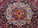 Large Persian Kashan Rug 11x14, Traditional Persian Carpet, Wool, Fine 250 KPSI, Red Navy Blue
