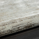 4' X 6' Gray Abstract Distressed Area Rug