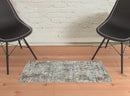 5' X 8' Gray Abstract Distressed Area Rug
