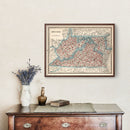 Vintage Map of Virginia, West Virginia, Maryland & Delaware 1893