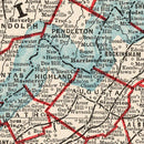 Vintage Map of Virginia, West Virginia, Maryland & Delaware 1893