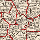Vintage Map of Missouri 1893