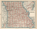 Vintage Map of Missouri 1893