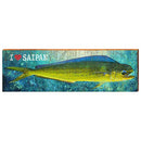 I Heart Saipan Mahi-mahi Home Decor Art Print on Real Wood