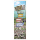 White Mountains Directional Home Decor Art Print on Real Wood